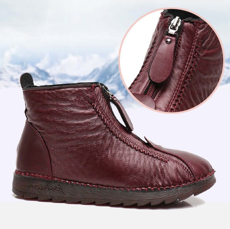 Bota Feminina Aveludada para Inverno - Impermeável